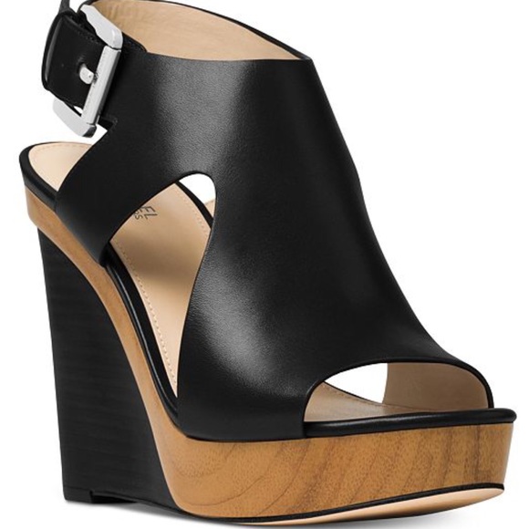 MICHAEL Michael Kors Shoes - MICHAEL Michael Kors Black Josephine Wedge Sandals